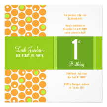 Bubbly Birthday Personalised Invitations