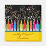 Bubbly Bottles Celebrations! Save The Date Wedding Refrigerator Magnets