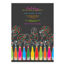 Bubbly Celebrations! Holiday Party Invitation