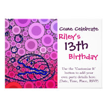 Bubbly Under the Sea Clam Shell Mosaic Art Personalized Invitations