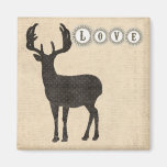 Buck Silhouette Love Magnet