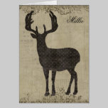 Buck Silhouette Personalised Notecard cards