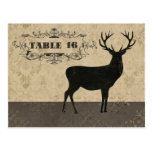 Buck Silhouette Table Card Postcard