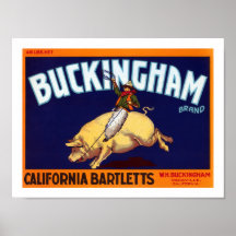 Buckingham Brand California Bartletts Print