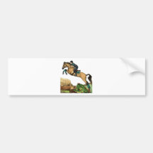 buckskin big leap xc HORSE ART Eventing Bumper Stickers