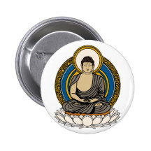 Buddha Dhyana Mudra Pinback Buttons