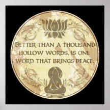 Buddha Hollow Words Print