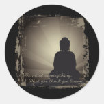 Buddha Mind Is Everything Round Stickers