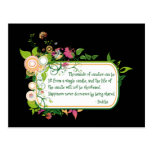 Buddha Single Candle Quote Postcards