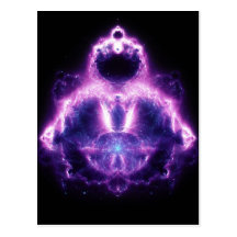 Buddhabrot Mandelbrot Set Gautama Buddha Post Card