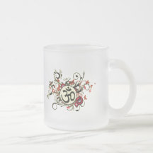 Buddhist Floral Om Coffee Mugs