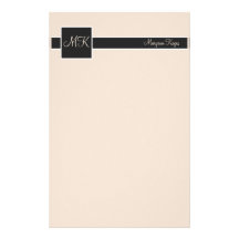 Buff & Black Colour Block Stationery