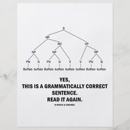 Buffalo (8 Times) Grammatically Correct Sentence Custom Flyer