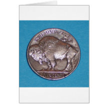 Buffalo Nickel 2 Greeting Cards