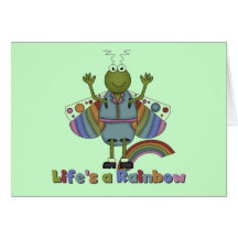 Bug Life's a Rainbow Tshirts and Gifts Greeting Cards