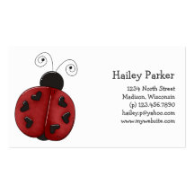 Buggin' You Again · Ladybug Business Card Template