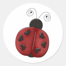 Buggin' You Again · Ladybug Round Sticker