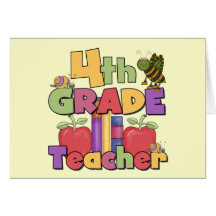 Bugs and Apples 4th Grade Tshirts and Gifts Card