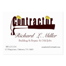 Builder Constructing Contractor Business Card Template