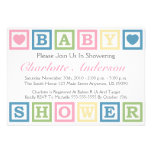 Building Blocks Baby Shower Invitiations (Pink) invitations