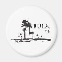 Bula Fiji Palm Tree Graphic Fridge Magnet