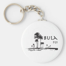Bula Fiji Palm Tree Graphic Key Chains