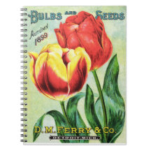 Bulbs and Seeds Red and Yellow Tulip Note Book