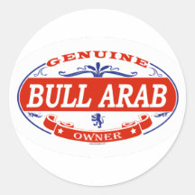 Bull Arab Round Sticker
