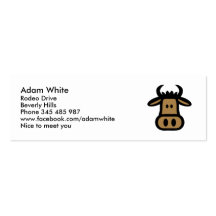Bull head face business card