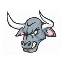 Bull T Shirt | Custom Angry Bull Head T Shirt Post Card