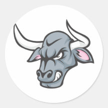Bull T Shirt | Custom Angry Bull Head T Shirt Stickers