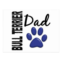 Bull Terrier Dad 2 Postcards