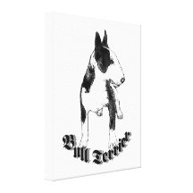 Bull Terrier dog Canvas Prints