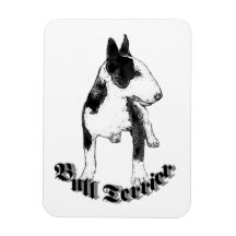 Bull Terrier dog Flexible Magnets