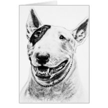 Bull Terrier Greeting Card