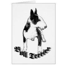 Bull Terrier greeting card