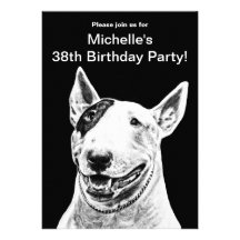 Bull Terrier Personalized Invitations