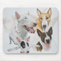 Bull Terrier wGhost Mousepads