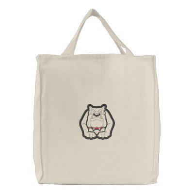 Bulldog Applique Canvas Bags Bulldog Applique Canvas Bags