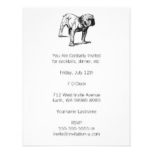 Bulldog Dog Business Personalized Announcement