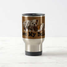 Bulldog Puppies Love Travel Mug