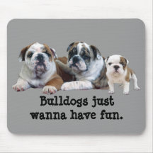 Bulldog Trio Mousepad