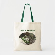 Bullfrog In Thought Nature Photo Tote Bag