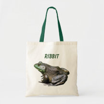 Bullfrog Ribbit Funny Nature Photo Tote Bag