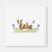 Bumble Bear garden Fridge Magnets