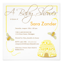 Bumble Bee Baby Shower Invitation