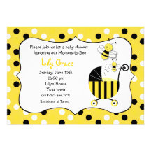 Bumble Bee Baby Shower Invitations
