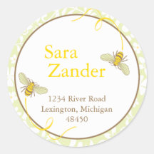 Bumble Bee Favour Sticker or Address Label