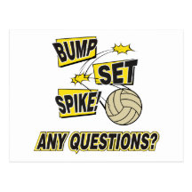 Bump Set Spike Volleyball Gift Post Cards