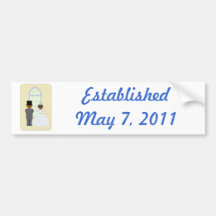 Bumper Sticker - Bride and Groom